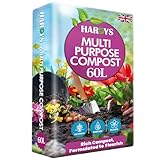 Hardys 60L Multi Purpose Compost - Potting & Seed Compost for Outdoor Plants | All Purpose Indoor Plants Potting | Nutrient Rich Fertiliser for Garden, Pots, Planter Beds