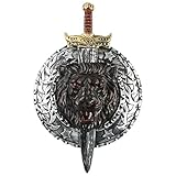 Silver Shield and Sword - Silver Gladiator Combat Sword and Shield - Perfect for Gladiator Fancy Dress, Parties and Other Fancy Dress Events