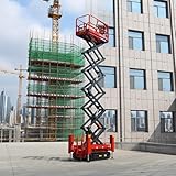 Industrial Hydraulic Scissor Lift Platform – Heavy-Duty Mobile Tracked Base with Emergency Lowering System, Compact Aerial Work Platform for Construction and Indoor/Outdoor Maintenance