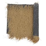 Khaki Artificial Thatch Roof Mat for Garden Decoration, Simulated Straw Roof for DIY Landscaping, Pe Material Fake Thatch for Outdoor Projects, 1X0.5M