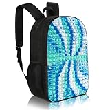 CNRYRIO Large Pop Fidget Backpack Pop It School Backpack 16" Girls & Boys 1-12 Years Adjustable Straps Waterproof, Sky Blue