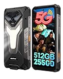 Ulefone Armor 34 5G Rugged Smartphone, 512GB ROM 2TB Expand, 25500mAh 66W, Android 15, 6.95" 120Hz, 64MP Night Vision, MTK Dimensity 7300 Outdoor Waterproof IP68 Mobile Phones Unlocked, Dual SIM NFC