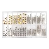 Watch Repair Kit, Watch Crown Parts, Watch Stem Extender + Crowns Accessory Repairing Replacement Tool Kit, Watch Stem and Watch Crown Spare Parts with Box