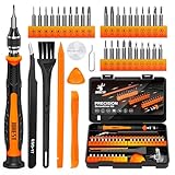 JOREST 40Pcs Precision Screwdriver Set (S2 Steel), Mini Tool Kit with Torx T5 T6 T8 T9, Triwing Y00, Star P5, Repair for Laptop, Switch, PS4, Xbox, MacBook, iPhone, Ring Doorbell, Watch, Glasses