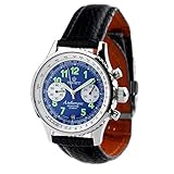 Poljot Albatros 3133 Chronograph Russian Mechanical Watch Aviator Chronograph, blue, pilot