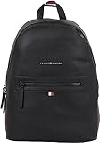 Tommy Hilfiger Men’s Essential PU Hand Luggage Backpack, Black (Black), One Size