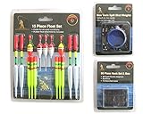 Roddarch 15 Piece Fishing Float Tackle Set Including 90 Hooks and Split Shot Selection.