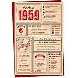 66th Birthday Card - Back in 1959 In This Year Card, Greeting for Men and Women, Birthday Cards for Women, Celebration Gifts Men, 66th Anniversary Cards, 5x7