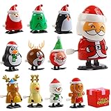 DIYASY 12 Pack Christmas Wind Up Toys - Novelty Spring Clockwork Toys for Kids Stocking Fillers