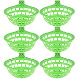 DOITOOL Canary Nest Pan Set 6pcs Bird Breeding Nests Hanging Cage Nesting Bowl Breathable Washable and Easy to Dry,14.5 * 14.5 * 6.2cm Green