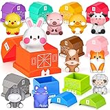 Joyreal Farm Animals Toys - Toddler Learning Montessori Stacking Educational Toys Plane Travel for Toddlers Gift for Girls Boys