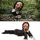 I LOVE FANCY DRESS Animatronic Crawling Zombie Halloween Decoration - Red Light up Eyes & Sound Effects - Wailing Zombie Prop with Motorised Arms - Halloween Props - Pack Of 1