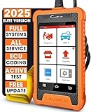 LAUNCH X431 Creader Elite for BMW OBD2 Full System Code Reader, 31+ Reset Function, Bi-Directional Car Diagnostic Tool for BMW/MINI/RR, ECU Coding, BAT OBDII Scanner Lifetime Update