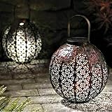 Homezone® Large Solar Eastern Style Shabby Chic Hurricane Candle Lantern Hanging Silhouette Candle Holder Patio Storm Vase Table Lantern Or Window Centrepiece Indoor Or Outdoor Use.