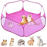Jetisva Foldable Guinea Pig Playpen Run Indoor,Breathable Hamster Playpen for Syrian Hamsters,Portable Small Animal Playpen,Pet Pop Up Play Pen Outdoor for Gerbil Dwarf Rat Chinchilla Hedgehogs