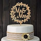 Losuya Mr Mrs Cake Topper Rustic Wood Wedding Party Engagement Decoration Favor