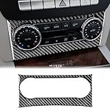 KUNGKIC for Mercedes Benz C Class W204 C220 CDI C200 C350 4MATIC Coupe Carbon Fiber Accessory Car Multimedia Center Control Frame Sticker Decal Interior Trim 2010 2011 2012 2013 (TypeB Black)