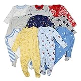 Ex UK Store Baby Boys Sleepsuits 3 Pack Babygrows TinyBaby - 36 Months New (MC BOYS 3 Pack Sleepsuits - 0-3 Months)