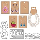 GLOBLELAND Earring Display Cards Cutting Dies Metal Jewelry Card Die Cuts Keychain Card Die Cuts for Paper Card Making Decoration DIY Scrapbooking Album Craft Decor
