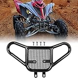 SAUTVS Front Bumper Assembly Kit for Yamaha Raptor YFM 700 2006-2022, Black Aluminum Front Bumper Compatible with Yamaha Raptor YFM 700 / 700R 2006-2023 Accessories