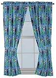 Minecraft Monster Hunters 63" Inch Drapes - Beautiful Room Décor & Easy Set Up, Bedding - Curtains Include 2 Tiebacks, 4 Piece Set (Official Minecraft Product)