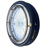 24 inch Wheelchair Rear Wheels (2pcs), 24 x 1.95 Manual Wheelchair Replacement Wheels, Non-slip Pneumatic Tires for Many Sports Wheelchairs, 1/2"(12.7mm) Bearings