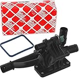 febi bilstein 36173 Thermostat with housing, seal and temperature switch, pack of one