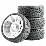OLDDO 1/10 Onroad Rc Car Wheel Tires Fit For Hpi Rs4 Sprint2 For Kyosho Pureten Fazer 4pcs(BLACK)