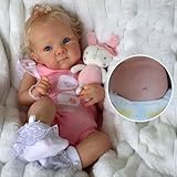 Zero pam Reborn Baby Dolls Silicone Full Body-45CM Realistic Baby Doll, Anatomically Correct Girl Silicone Babys Doll Lifelike Reborn Babies Real Life Dolls For Girls Age 3+