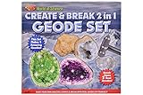 KandyToys Create and Break 2-in-1 Geode Kit | Educational Kids Science Kit | Geode Crystals