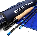 MAXIMUMCATCH Nymph Fly Rod 4-piece IM10 Carbon Nymph Rod Fly Fishing with Cordura Tube 2/3/4WT, 10FT/11FT (3weight 10ft 4piece)