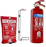 PREMIUM FSS UK 2 KG ABC POWDER BRITISH STANDARD KITEMARKED FIRE EXTINGUISHER With CE MARKED FIRE BLANKET. IDEAL FOR HOMES KITCHENS WORKPLACE WORKSHOPS OFFICES CARS VANS WAREHOUSES GARAGES HOTELS RESTAURANTS