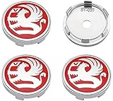 4 Pcs Hub Centre Caps for Opel Vauxhall Astra K Insignia Vectra Crossland Corsa 56MM/60MM, Waterproof Wheel Center Caps, Wear Resistant Hubcaps, Center Hub Cap Trim with Logo