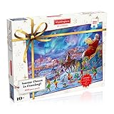 Winning Moves Waddingtons Christmas 1000 Piece Jigsaw Puzzle Game 2021 Edition, Piece together this colourful and detailed Christmas scene, a great festive present or stocking filler for ages 10 plus