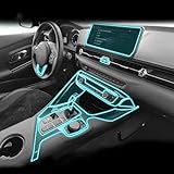 DYKGYLYS Automotive interior protective film, for Toyota Supra GR 2020-2023 Gearbox Panel Dashboard Navigation Automotive Interior Protective Film,style A For RHD-transparent