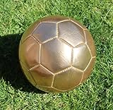 Gold Football Size 5 – Metallic PVC Soccer Ball for Adults and Teens – Arrives Inflated and Ready to Play! 32-Panel Design, Includes Free Pump Adapter
