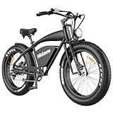 Electric Bicycle for Adults with 18.2Ah Battery,80N·M Torque Motor,Hidoes 26" Tire E Bike for Adults Electric Mountain Bike for Mens,Commuter E-Bike Fat tire Electric Bike 7-Speed
