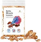 SunGrow Betta Fin Rot Medicinal Leaves, Aquarium Water Conditioner, Dried Indian Almond Leaves for Fish Tank, Create Blackwater Environment, Lower pH, Reduce Stress)