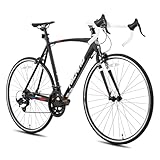Hiland 28 Inch Road Bike, 14 Speeds, Light Weight Aluminum 490mm Frame 700C Road Bike, 700C Racing Bike for Men Women, Black
