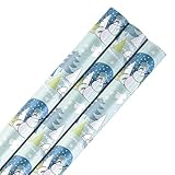 Hallmark 6M Wrapping Paper, Pack of 3, The Mandalorian & Grogu, 2M Each, Christmas