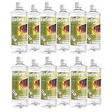 B2C - Bioethanol Fuel for Fireplaces | Clean-Burning & Eco-Friendly | Smokeless & Odourless | Indoor & Outdoor Use | 1L PET Bottles, White, 12 Litre