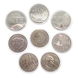 Complete British uncirculated commemorative Crown set with 8 coins from 1951 - 1981
