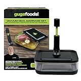 Guga Foods Vacuum Marinade Container Set, Sealed Pump, Removes Air for Quick, Barbecue & Grilling Marinator, Plastic
