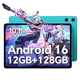 TECLAST Newest Tablets Android 16, P30 10.1 Inch Tablet, 12(4+8)GB RAM 128GB ROM(TF 1TB), 6000mAh, WiFi6 Android Tablets, 1280x800 IPS, Quad-Core, 2 Speaker|Netflix|Type-C|BT5.0|Camera|3.5mm Jack|GMS