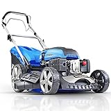 Hyundai 196cc Petrol Lawnmower, 20" 51cm 4 Stroke, Self Propelled Petrol Mower, Easy Starting with Six Cutting Heights and 70L Grass Bag