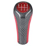 Nobrands NIMOA Car Gear Shift Knob Head-Red&Carbon Fiber 6 Speed Gear Shift Knob Head for BMW X1 X3 X5 E60 E61 E65 E83 E84 E90 E91 E92