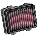 K&N Replacement air filter compatible with KTM Duke 125/200/250/390 2017- / Husqvarna Svartpilen & Vitpilen 2018- (KT-1217), Red