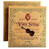 Fansjoy 2 Sets Violin Strings Full Set (G-D-A-E), Universal Violin Strings with Nickel-plated Ball Ends, Compatible with 4/4 & 3/4 Violins