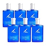 Blue Stratos Pre-Electric Shave Lotion Multi-Pack, Original Blue for Men, Lifts Beard & Reduces Irritation, Cooling Effect, Classic Scent of Cedarwood, Vanilla, and Musk (6 PACK)