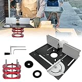 Router Table, Router Lift, Table Saws for Woodworking, Router Table Insert Plate, 51 mm Lifting Kit for Engines with 64-65 mm Diameter Engraving Machine, Durable Aluminum Alloy Material